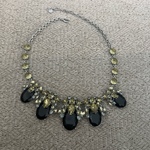 Talbots Necklace Black and yellow Gemstone Statement - Picture 2 of 5